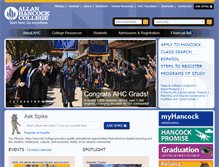 Tablet Screenshot of hancockcollege.edu